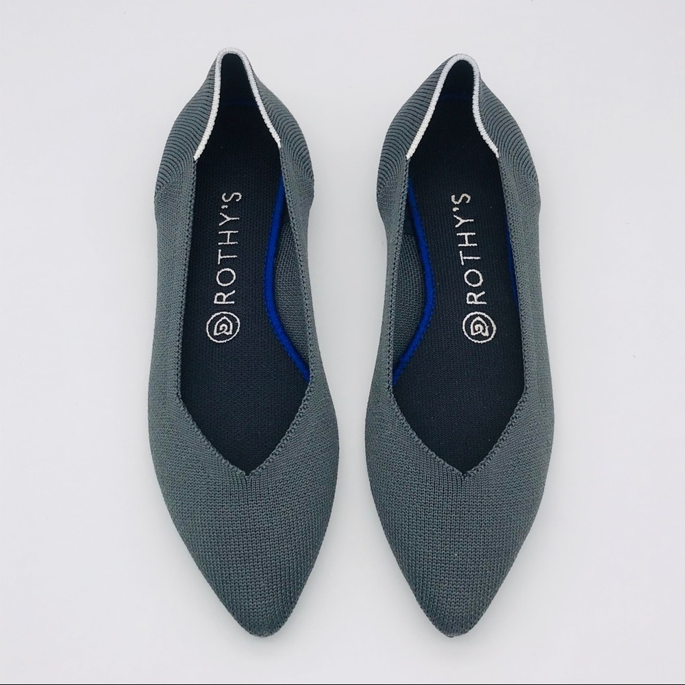 Rothy’s The Point Pointed Flats Euc - Solid Gray … - image 2